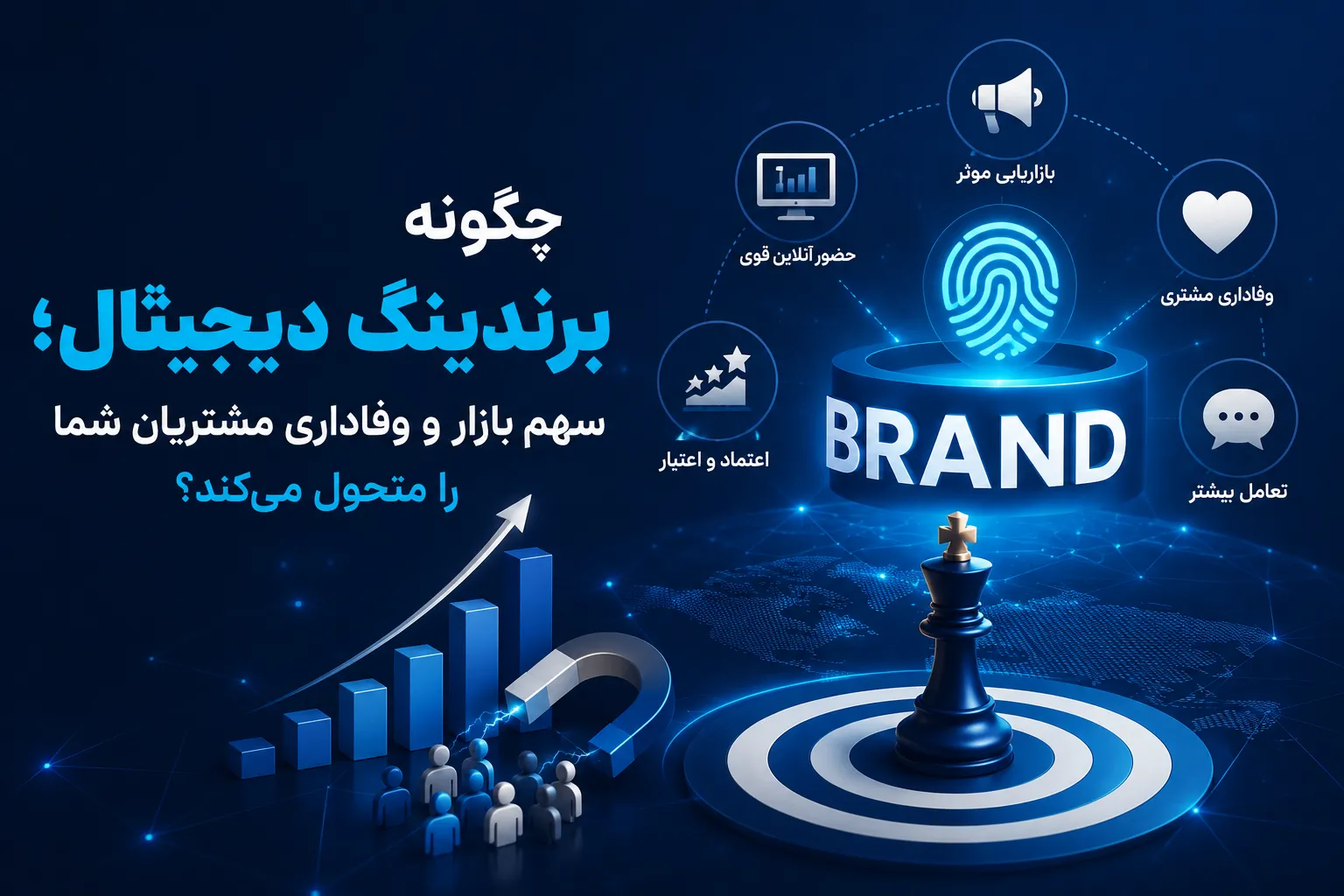 چگونه برندینگ دیجیتال؛ سهم بازار و وفاداری مشتریان شما را متحول می‌کند؟